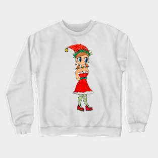 Gloria Christmas Elf Girl Crewneck Sweatshirt